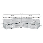Atkinson Upholstered Reclining Sectional Sofa Black - 601520