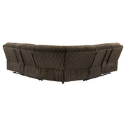 Atkinson Upholstered Reclining Sectional Sofa Chocolate - 601510