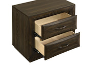Atlas 2-drawer Bedroom Nightstand Bedside Table Dark Oak - 215972