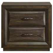 Atlas 2-drawer Bedroom Nightstand Bedside Table Dark Oak - 215972