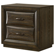 Atlas 2-drawer Bedroom Nightstand Bedside Table Dark Oak - 215972