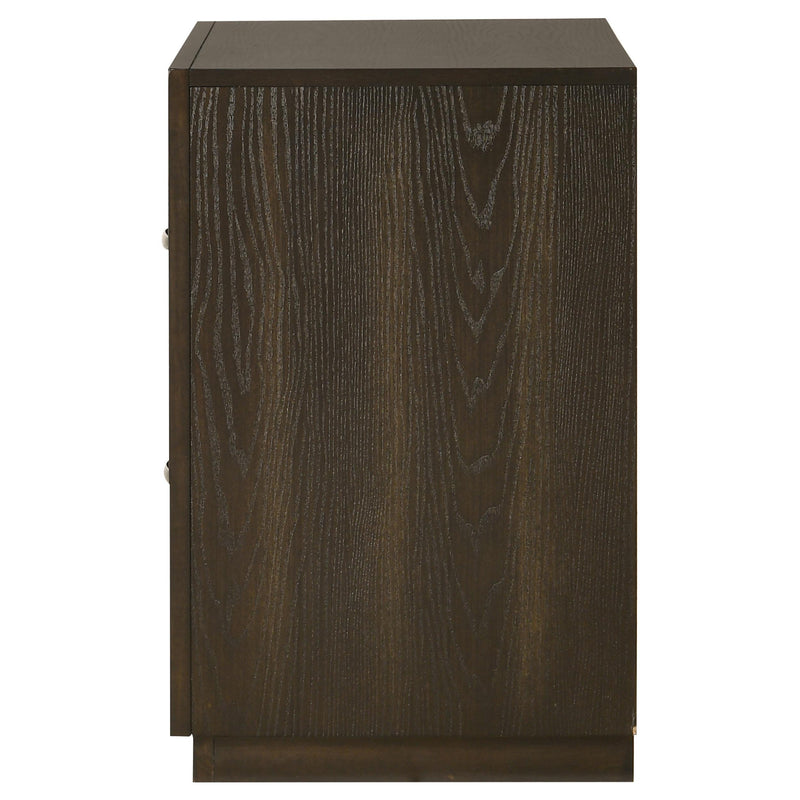 Atlas 2-drawer Bedroom Nightstand Bedside Table Dark Oak - 215972