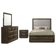 Atlas 4-piece Eastern King Bedroom Set Dark Oak - 215971KE-S4