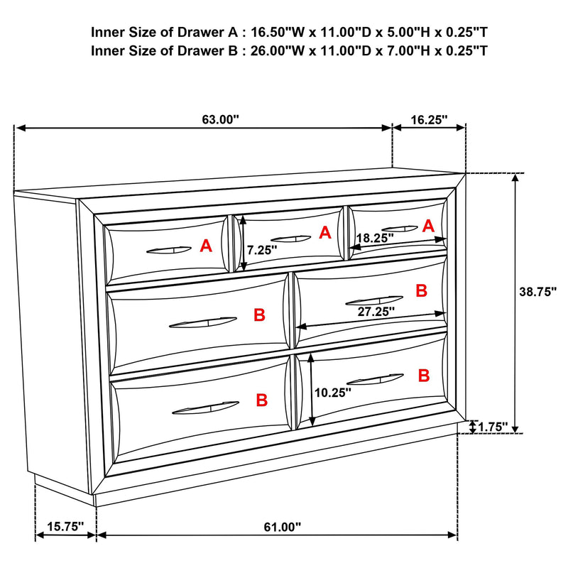 Atlas 4-piece Queen Bedroom Set Dark Oak - 215971Q-S4