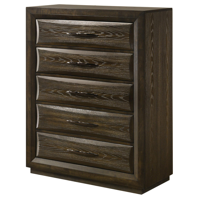 Atlas 5-drawer Bedroom Chest of Drawers Dark Oak - 215975
