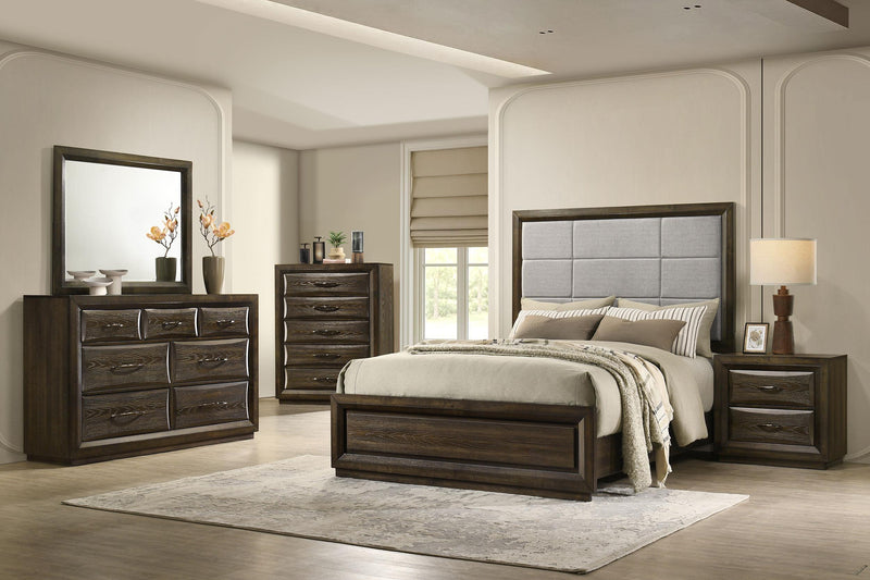Atlas 5-piece Eastern King Bedroom Set Dark Oak - 215971KE-S5