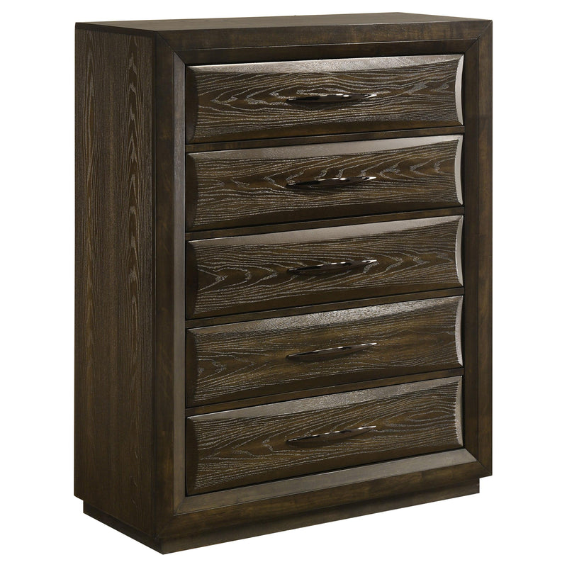 Atlas 5-piece Eastern King Bedroom Set Dark Oak - 215971KE-S5