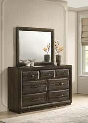 Atlas 7-drawer Bedroom Dresser and Mirror Set Dark Oak - 215973M