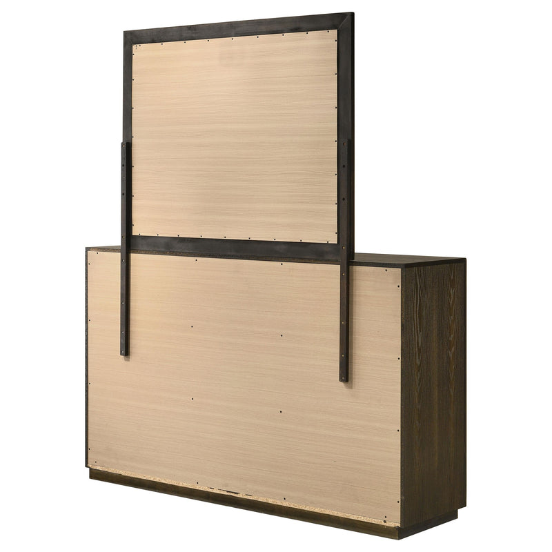 Atlas 7-drawer Bedroom Dresser and Mirror Set Dark Oak - 215973M