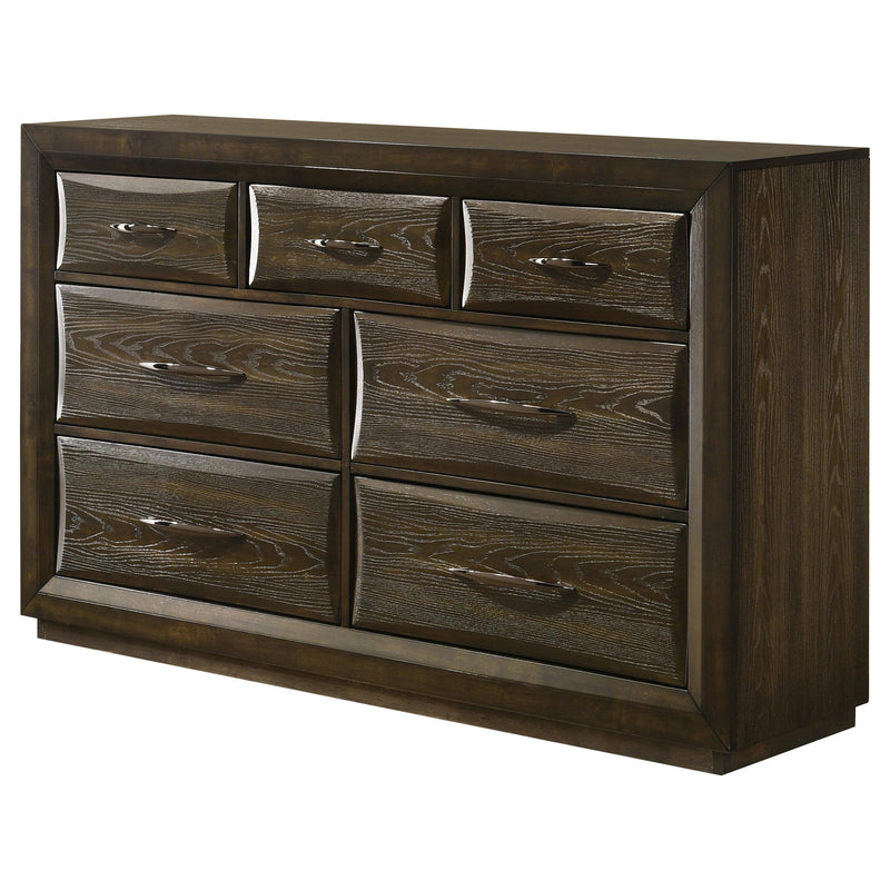 Atlas 7-drawer Bedroom Dresser Cabinet Dark Oak - 215973