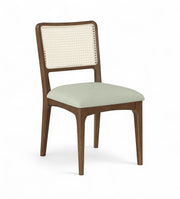 Atrium Cane Back And Vegan Leather Upholstered Seat Dining Chair in Mint, Set of 2 - 88071Mint-C