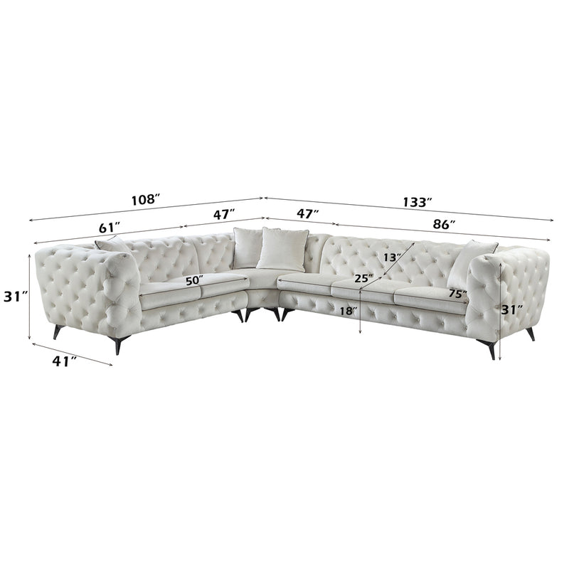Atronia Sectional Sofa W/4 Pillows - LV01160
