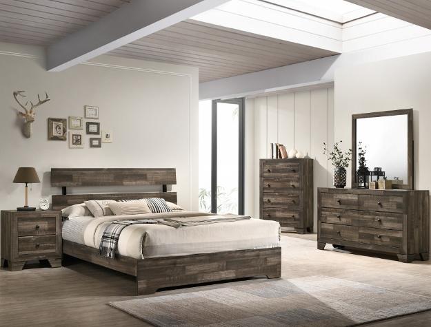 Atticus Brown King Panel Bed - Gate FurnitureKing Bed