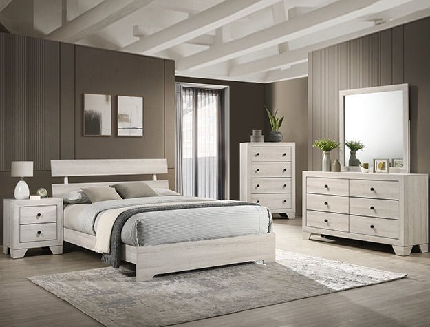 Atticus White Platform Bedroom Set - Gate FurnitureBedroom Set