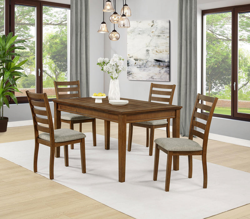 Atwood 5-piece Rectangular Wood Dining Set Warm Brown - 121761-S5