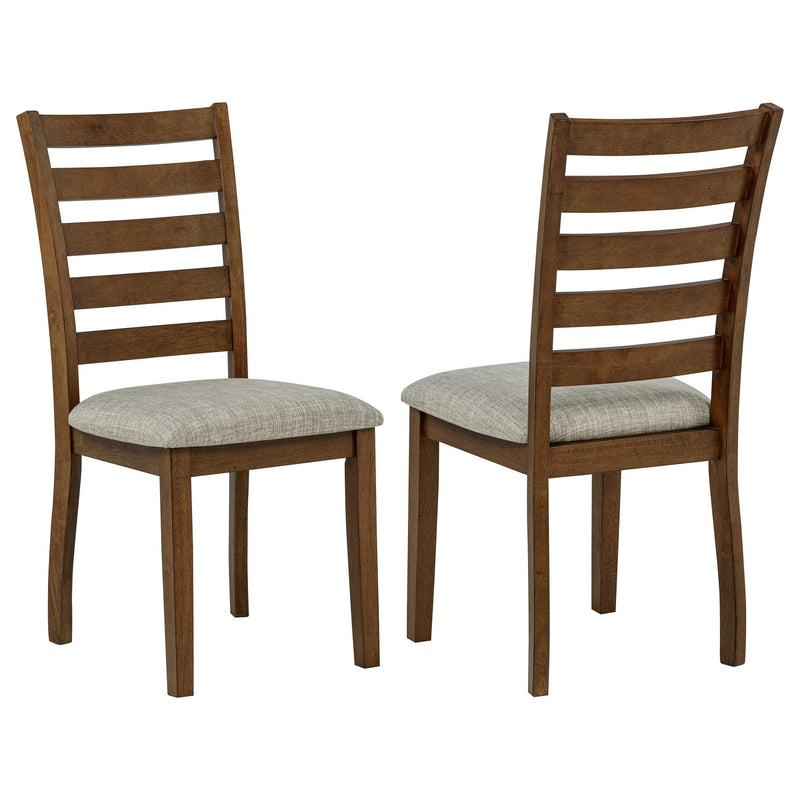 Atwood Wood Dining Side Chair Upholstered Seat Warm Brown - 121762