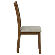 Atwood Wood Dining Side Chair Upholstered Seat Warm Brown - 121762