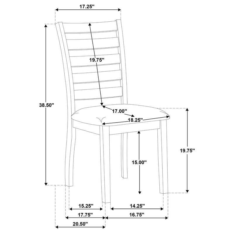 Atwood Wood Dining Side Chair Upholstered Seat Warm Brown - 121762