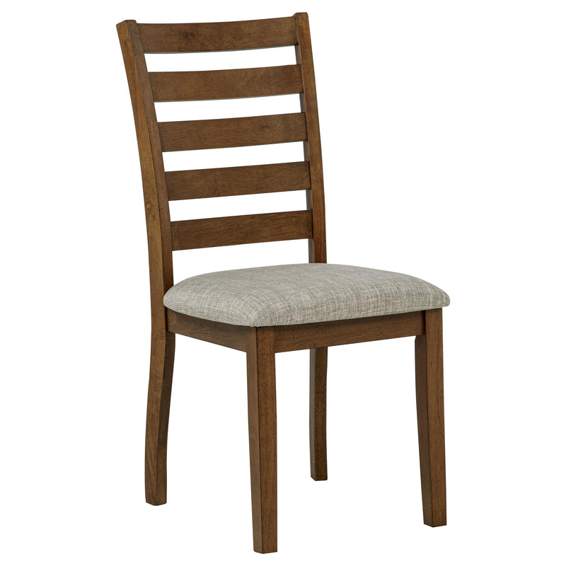 Atwood Wood Dining Side Chair Upholstered Seat Warm Brown - 121762