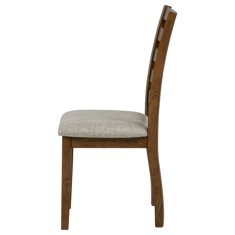 Atwood Wood Dining Side Chair Upholstered Seat Warm Brown - 121762