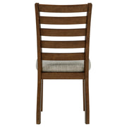 Atwood Wood Dining Side Chair Upholstered Seat Warm Brown - 121762
