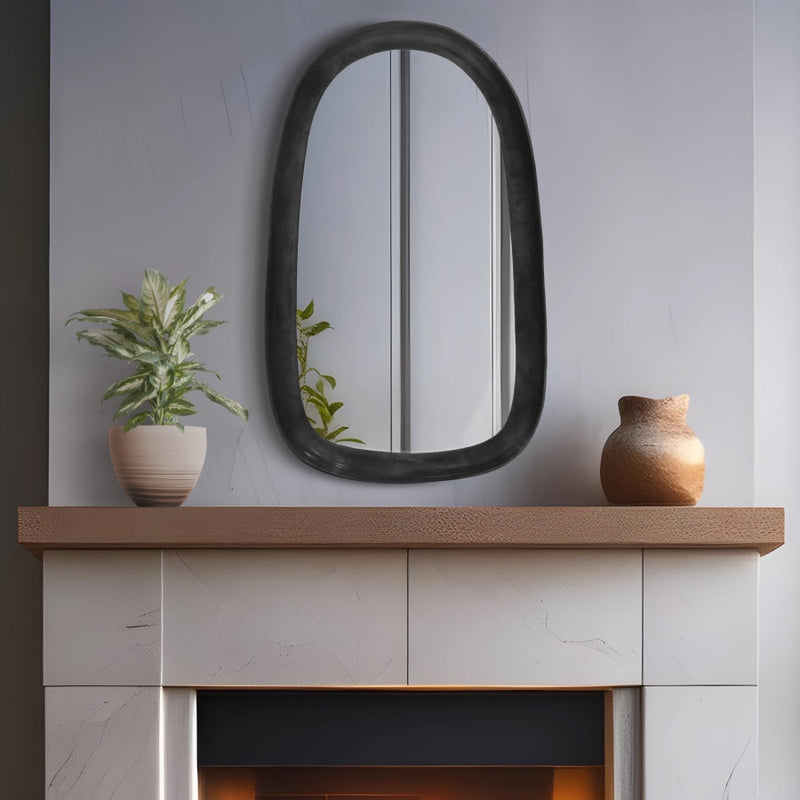 Auberge Alumnium Frame Mirror in Black - 66001Black-M