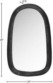 Auberge Alumnium Frame Mirror in Black - 66001Black-M