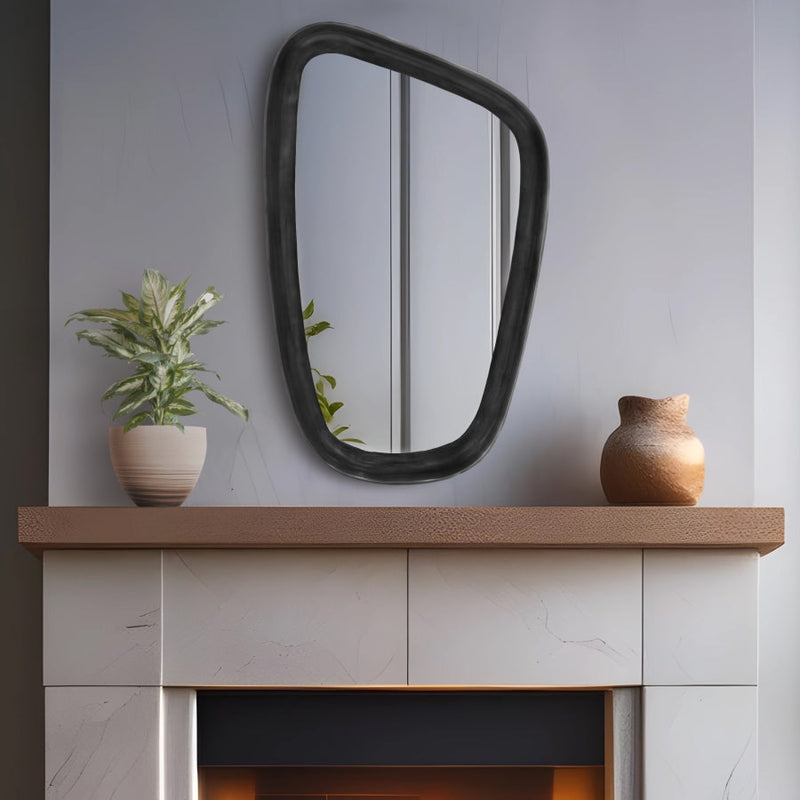 Auberge Alumnium Frame Mirror in Black - 66002Black-M