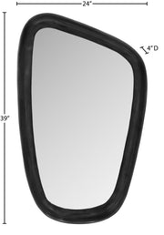 Auberge Alumnium Frame Mirror in Black - 66002Black-M