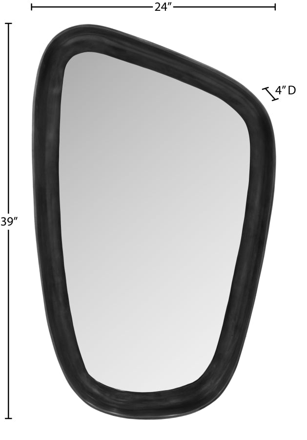 Auberge Alumnium Frame Mirror in Black - 66002Black-M