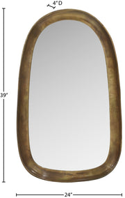Auberge Alumnium Frame Mirror in Brass - 66001Brass-M