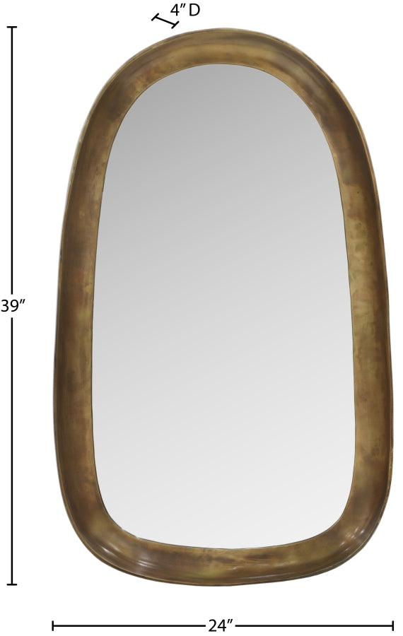 Auberge Alumnium Frame Mirror in Brass - 66001Brass-M