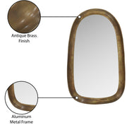 Auberge Alumnium Frame Mirror in Brass - 66001Brass-M