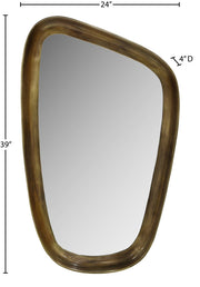 Auberge Alumnium Frame Mirror in Brass - 66002Brass-M