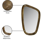 Auberge Alumnium Frame Mirror in Brass - 66002Brass-M