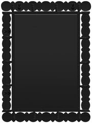 Aubrey Acacia Wood Frame Mirror in Black - 437Black-36M