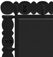 Aubrey Acacia Wood Frame Mirror in Black - 437Black-36M