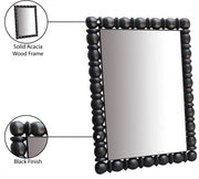 Aubrey Acacia Wood Frame Mirror in Black - 437Black-36M