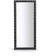 Aubrey Acacia Wood Frame Mirror in Black - 437Black-65M