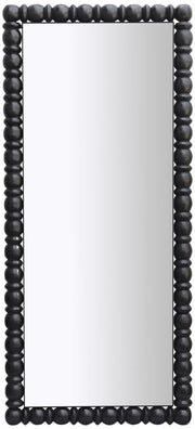 Aubrey Acacia Wood Frame Mirror in Black - 437Black-65M