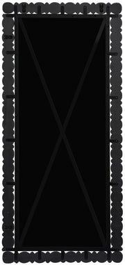 Aubrey Acacia Wood Frame Mirror in Black - 437Black-65M