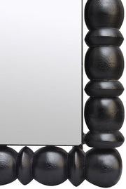 Aubrey Acacia Wood Frame Mirror in Black - 437Black-65M