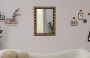 Aubrey Acacia Wood Frame Mirror in Brown - 437Brown-36M