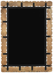 Aubrey Acacia Wood Frame Mirror in Brown - 437Brown-36M