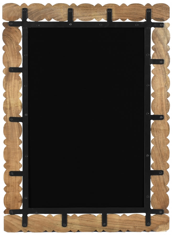 Aubrey Acacia Wood Frame Mirror in Brown - 437Brown-36M