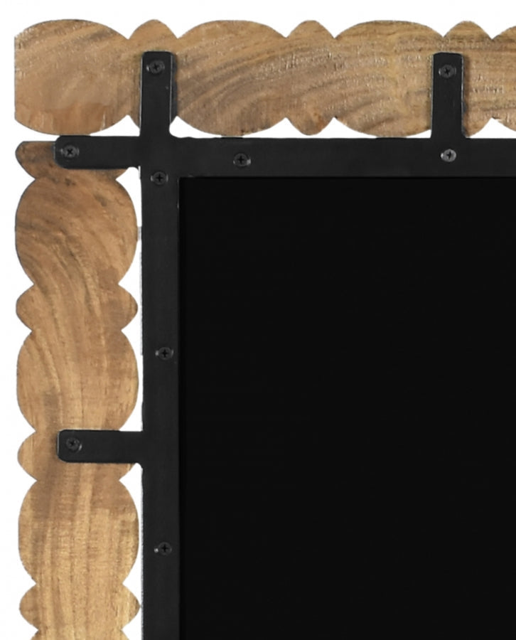 Aubrey Acacia Wood Frame Mirror in Brown - 437Brown-36M