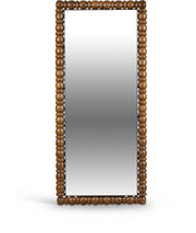 Aubrey Acacia Wood Frame Mirror in Brown - 437Brown-65M