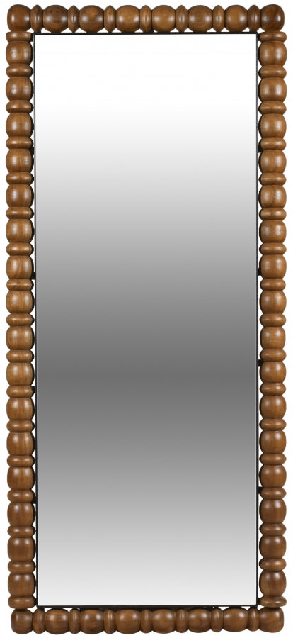 Aubrey Acacia Wood Frame Mirror in Brown - 437Brown-65M