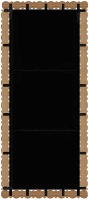 Aubrey Acacia Wood Frame Mirror in Brown - 437Brown-65M