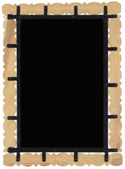 Aubrey Acacia Wood Frame Mirror in Natural - 437Oak-36M
